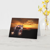 Vrachtwagenchauffeur Vaderdag Kaart (Gele Bloem)