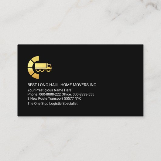 vrachtwagenchauffeur visitekaartje (Achterkant)