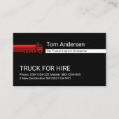 vrachtwagenchauffeur visitekaartje (Voorkant)