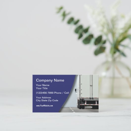vrachtwagenchauffeur visitekaartje (Staand voorkant)