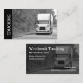 Vrachtwagenchauffeur voor transport en verzending visitekaartje (Voorkant / Achterkant)
