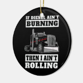 Vrachtwagenchauffeur (vrachtwagen) keramisch ornament (Links)