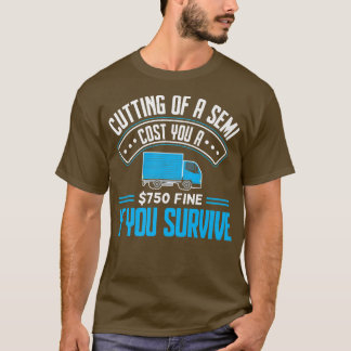 Vrachtwagenchauffeur vrachtwagen rijdend land t-shirt