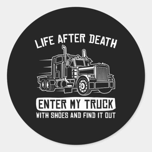 Vrachtwagenchauffeur (vrachtwagen) ronde sticker (Voorkant)