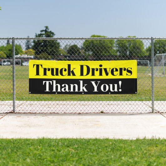 Vrachtwagenchauffeurs bedankt spandoek (Insitu)