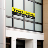 Vrachtwagenchauffeurs bedankt spandoek (Buitenkant Gebouw)
