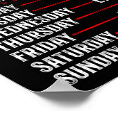 Vrachtwagenchauffeurs in ruste wekelijks poster (Hoek)