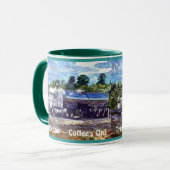 Vrachtwagenchauffeurs Koffie op Fun Drinkware Mok (Voorkant links)