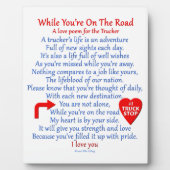 Vrachtwagenchauffeurs liefdesgedicht fotoplaat (Voorkant)