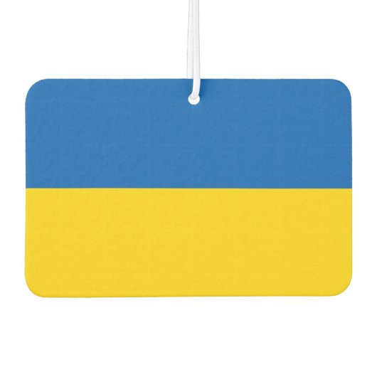 Vrachtwagenchauffeurs met vlag van Oekraïne Luchtverfrisser (Voorkant)