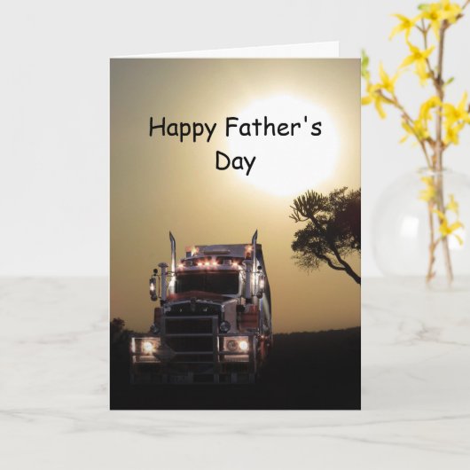 Vrachtwagenchauffeurs vaderdag kaart (Gele Bloem)