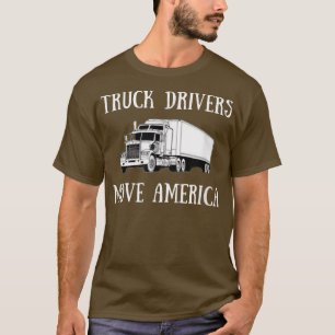Vrachtwagenchauffeurs verplaatsen Amerikaanse truc T-shirt
