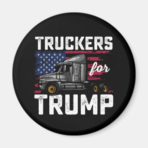 Vrachtwagenchauffeurs Voor Trump Presidentiële Ver Magneet
