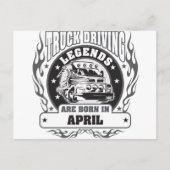 Vrachtwagenchauffeurs worden in april geboren briefkaart (Voorkant)