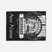 Vrachtwagenchauffeurs worden in december geboren fleece deken (Voorkant (Horizontaal))