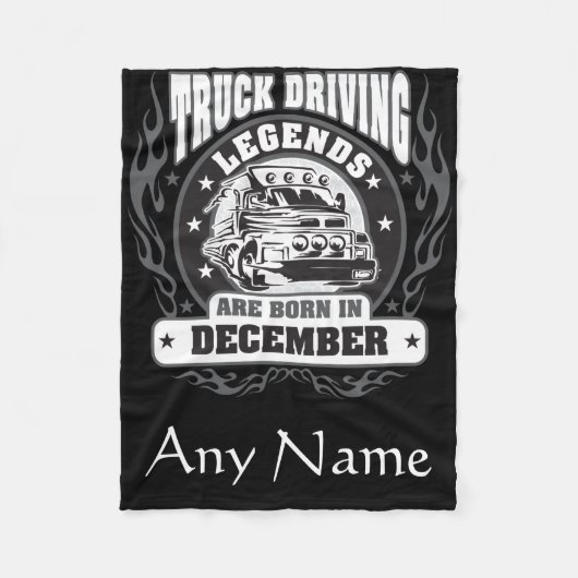 Vrachtwagenchauffeurs worden in december geboren fleece deken (Voorkant)