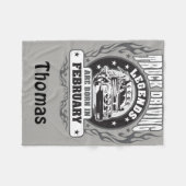 Vrachtwagenchauffeurs worden in februari met naam  fleece deken (Voorkant (Horizontaal))