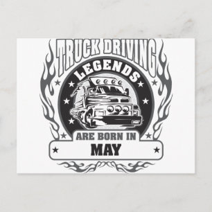 Vrachtwagenchauffeurs worden in mei geboren briefkaart