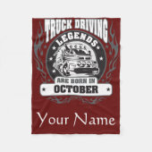 Vrachtwagenchauffeurs worden in oktober geboren fleece deken (Voorkant)