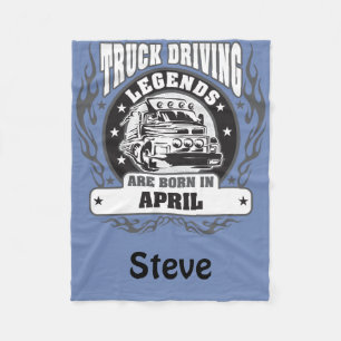 Vrachtwagenchauffeurs zijn geboren in april, naam  fleece deken