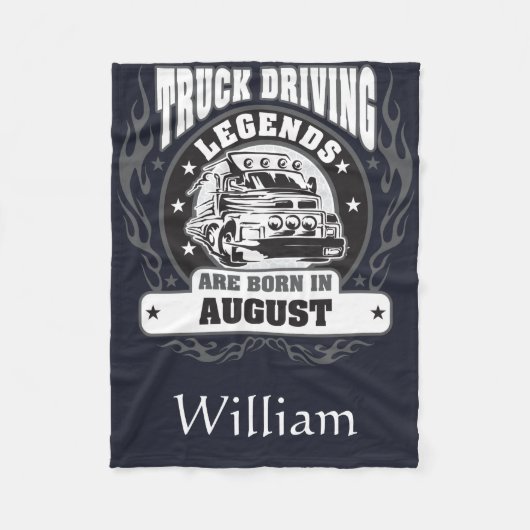 Vrachtwagenchauffeurs zijn geboren in augustus Naa Fleece Deken (Voorkant)