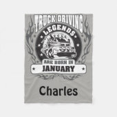 Vrachtwagenchauffeurs zijn geboren in januari, naa fleece deken (Voorkant)