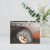 vrachtwagengeld voor junk Car Sign Briefkaart (Staand voorkant)