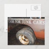 vrachtwagengeld voor junk Car Sign Briefkaart (Voorkant / Achterkant)
