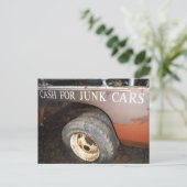  vrachtwagengeld voor junk Car Sign Briefkaart (Staand voorkant)