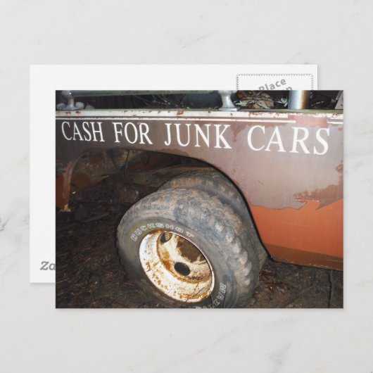  vrachtwagengeld voor junk Car Sign Briefkaart (Voorkant / Achterkant)
