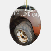  vrachtwagengeld voor junk Car Sign Keramisch Ornament (Rechts)