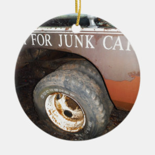 vrachtwagengeld voor junk Car Sign Keramisch Ornament