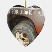  vrachtwagengeld voor junk Car Sign Keramisch Ornament (Rechts)
