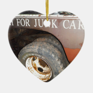 vrachtwagengeld voor junk Car Sign Keramisch Ornament