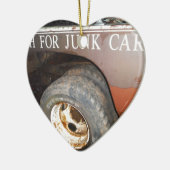  vrachtwagengeld voor junk Car Sign Keramisch Ornament (Links)