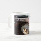 vrachtwagengeld voor junk Car Sign Koffiemok (Voorkant links)