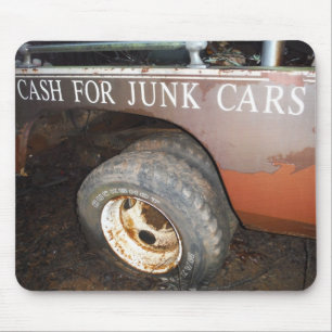 vrachtwagengeld voor junk Car Sign Muismat