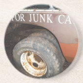  vrachtwagengeld voor junk Car Sign Zandsteen Onderzetter (Voorkant)