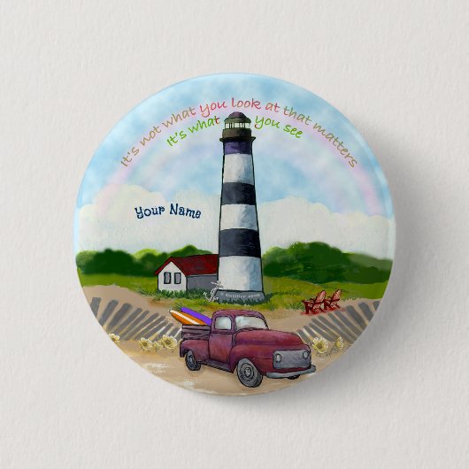 Vrachtwagenkeuze vuurtoren ronde button 5,7 cm (Voorkant)