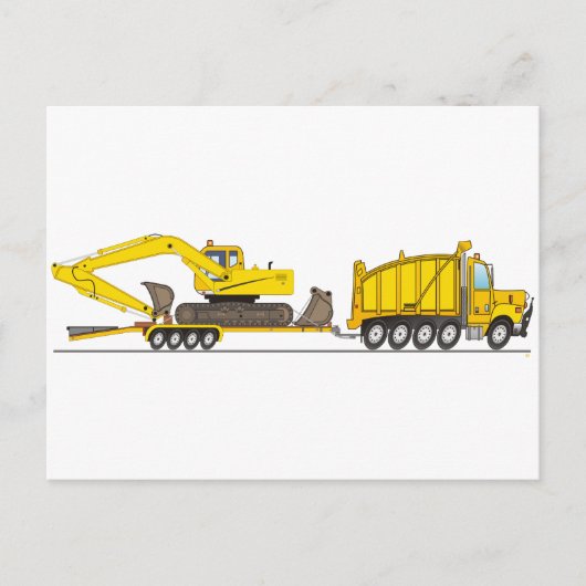 Vrachtwagenkraan voor zware accijns briefkaart (Voorkant)