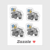 VRACHTWAGENLADING KNUFFELS - KLEINE STICKERS (Vel)