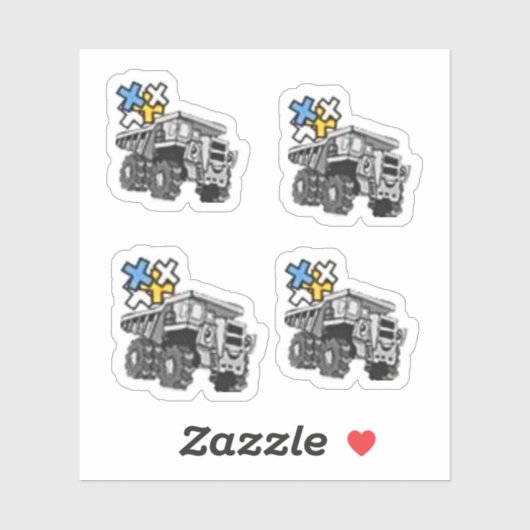 VRACHTWAGENLADING KNUFFELS - KLEINE STICKERS (Vel)