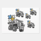 Vrachtwagenlading van harten - FIFOHearts Inpakpapier Vel (Voorkant 3)