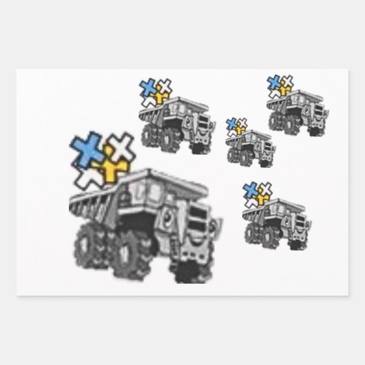 Vrachtwagenlading van harten - FIFOHearts Inpakpapier Vel (Voorkant 3)