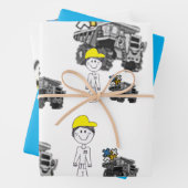 Vrachtwagenlading van harten - FIFOHearts Inpakpapier Vel (In situ)