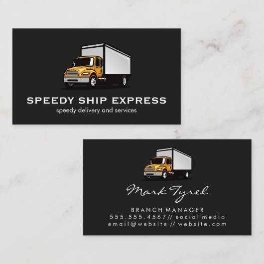 Vrachtwagenlevering Visitekaartje (Voorkant / Achterkant)