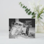 Vrachtwagenongeluk, Los Angeles, Vintage 1951 Briefkaart (Staand voorkant)