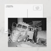 Vrachtwagenongeluk, Los Angeles, Vintage 1951 Briefkaart (Voorkant / Achterkant)