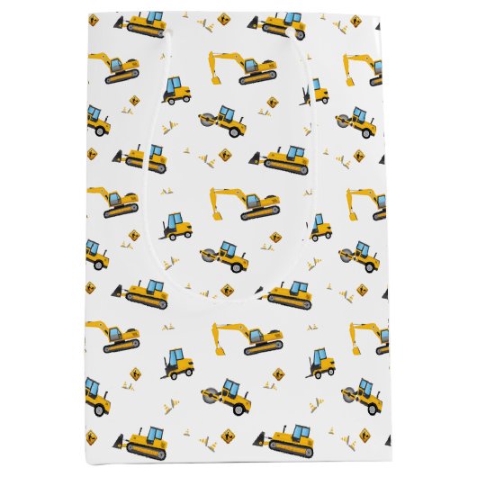 Vrachtwagenpartij voor constructiedronk medium cadeauzakje (Voorkant)