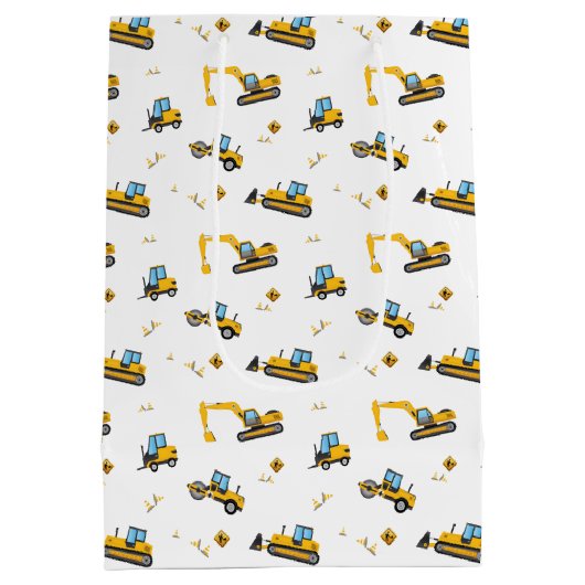 Vrachtwagenpartij voor constructiedronk medium cadeauzakje (Achterkant)